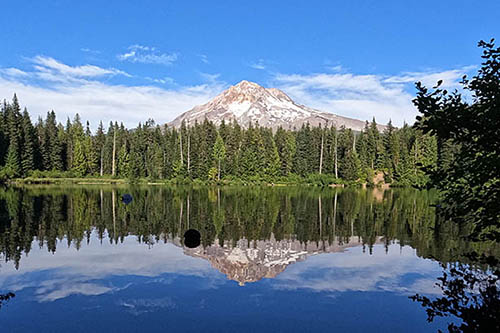 Mt. Hood reflected on Trillium Lake
