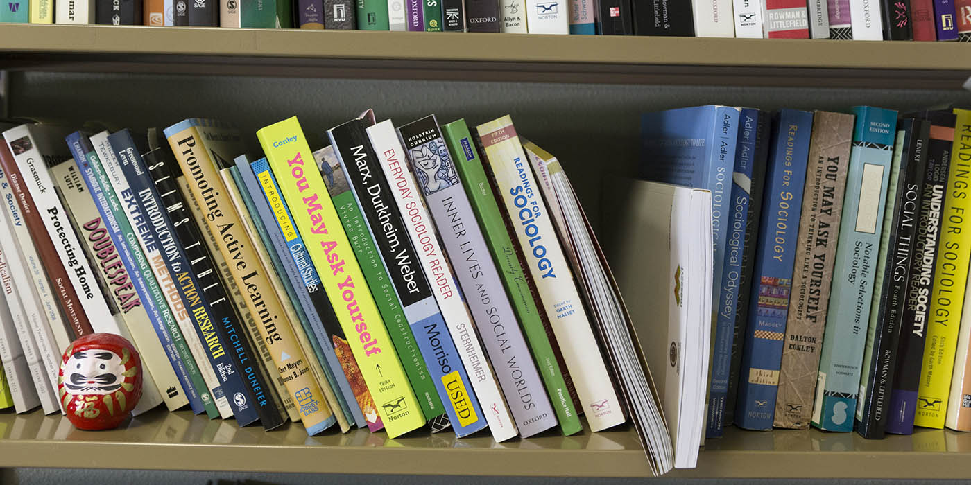 I shelf sociology of books in a library.