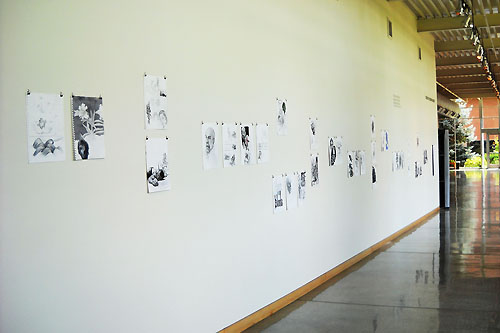 The Hand That Finds, The Hand That Feeds, The Hand That Fails: An Installation of Sketchbook Drawings by Nathan Lewis