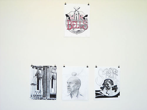 The Hand That Finds, The Hand That Feeds, The Hand That Fails: An Installation of Sketchbook Drawings by Nathan Lewis