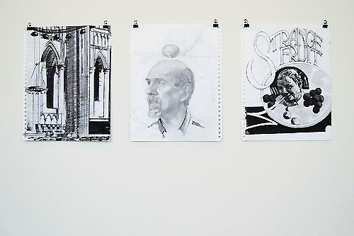The Hand That Finds, The Hand That Feeds, The Hand That Fails: An Installation of Sketchbook Drawings by Nathan Lewis