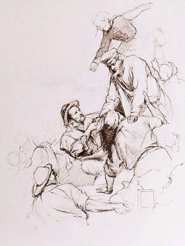 The Hand That Finds, The Hand That Feeds, The Hand That Fails: An Installation of Sketchbook Drawings by Nathan Lewis