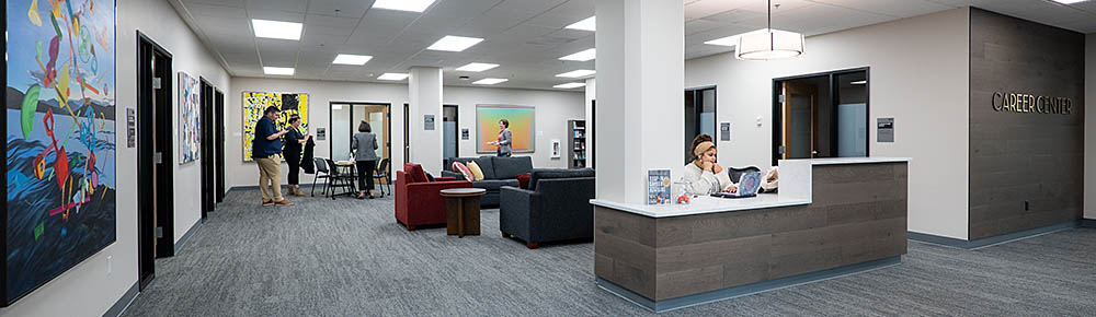 An interior view of the Career Center at Willamette University's Salem Campus