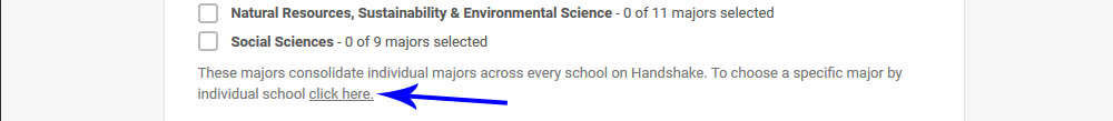 Choose a specific major