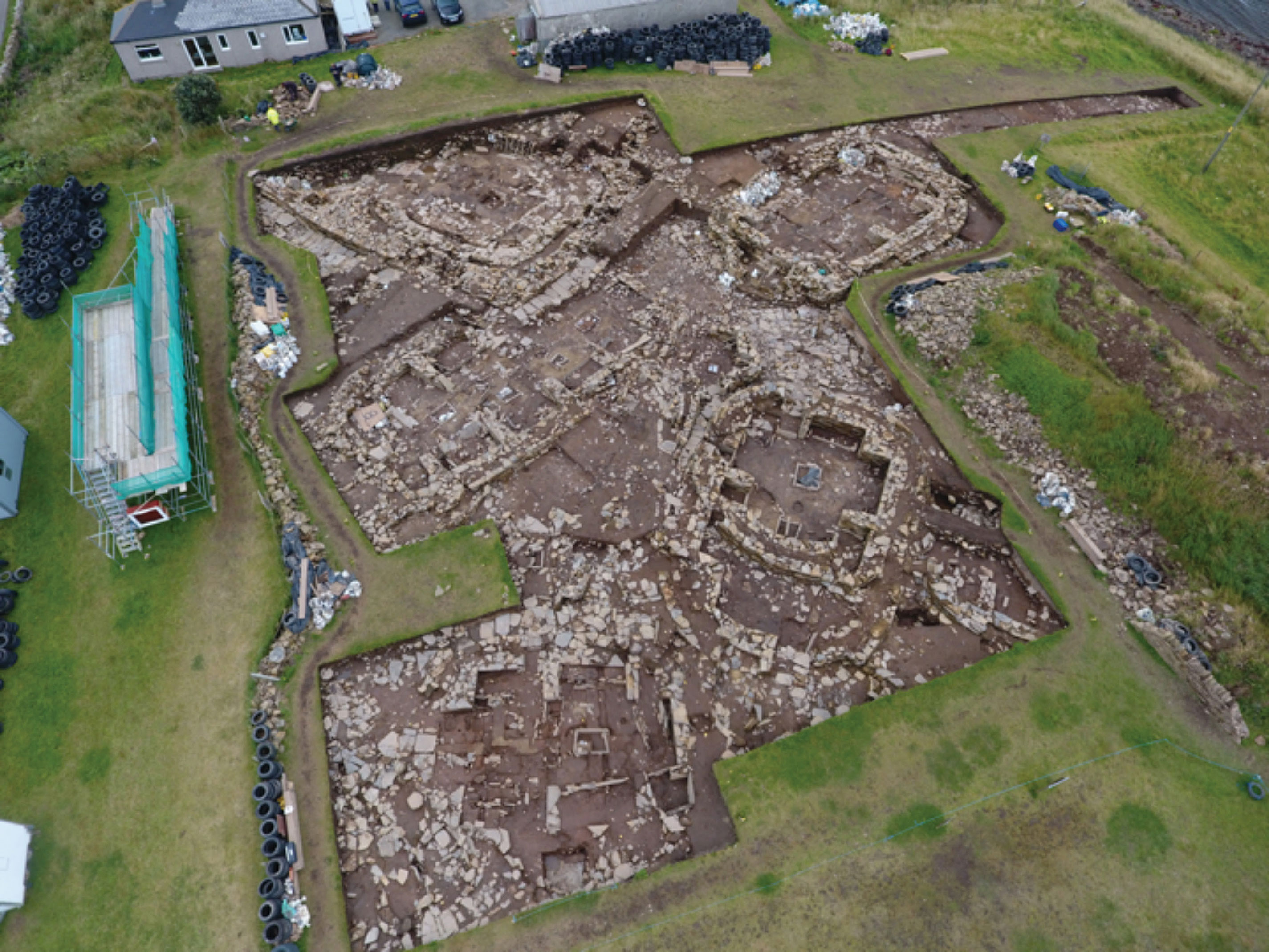 A dig site in the Archaeology Field School