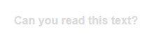 Can you read this text?