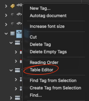 Adobe Acrobat Table Editor.