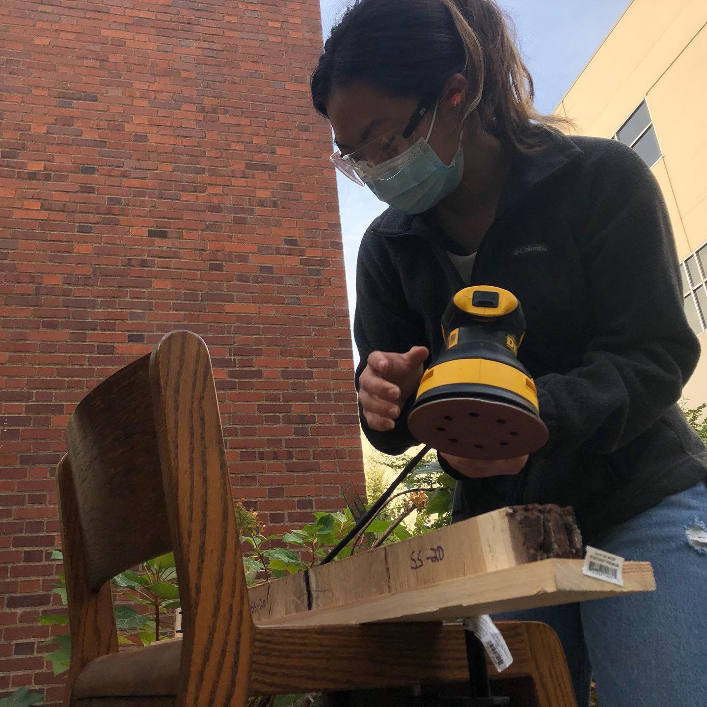 sanding the bars