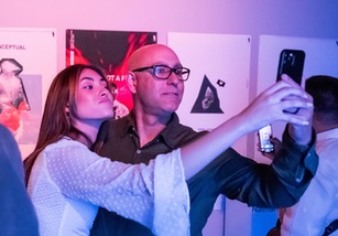 Two people taking a selfie