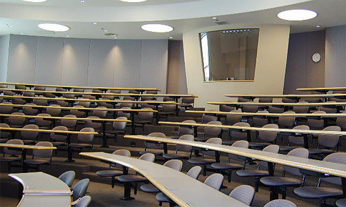 Law 201 Paulus Lecture Hall - Looking toward the auditorium seating